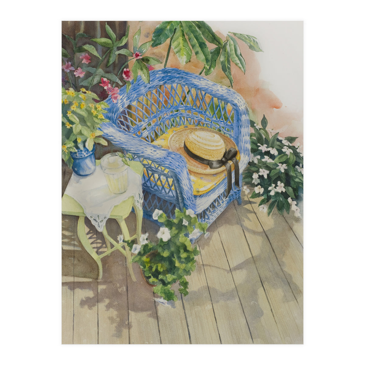 Blue Wicker (Print Only)