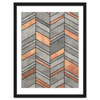Abstract Chevron Pattern - Concrete and Copper