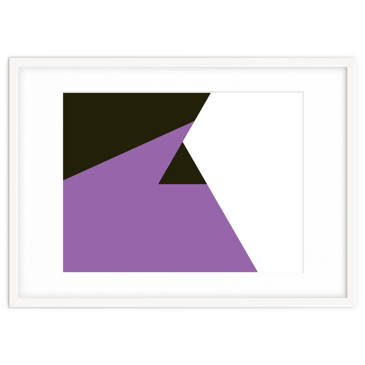 Geometric Shapes No. 80 - purple, black & white