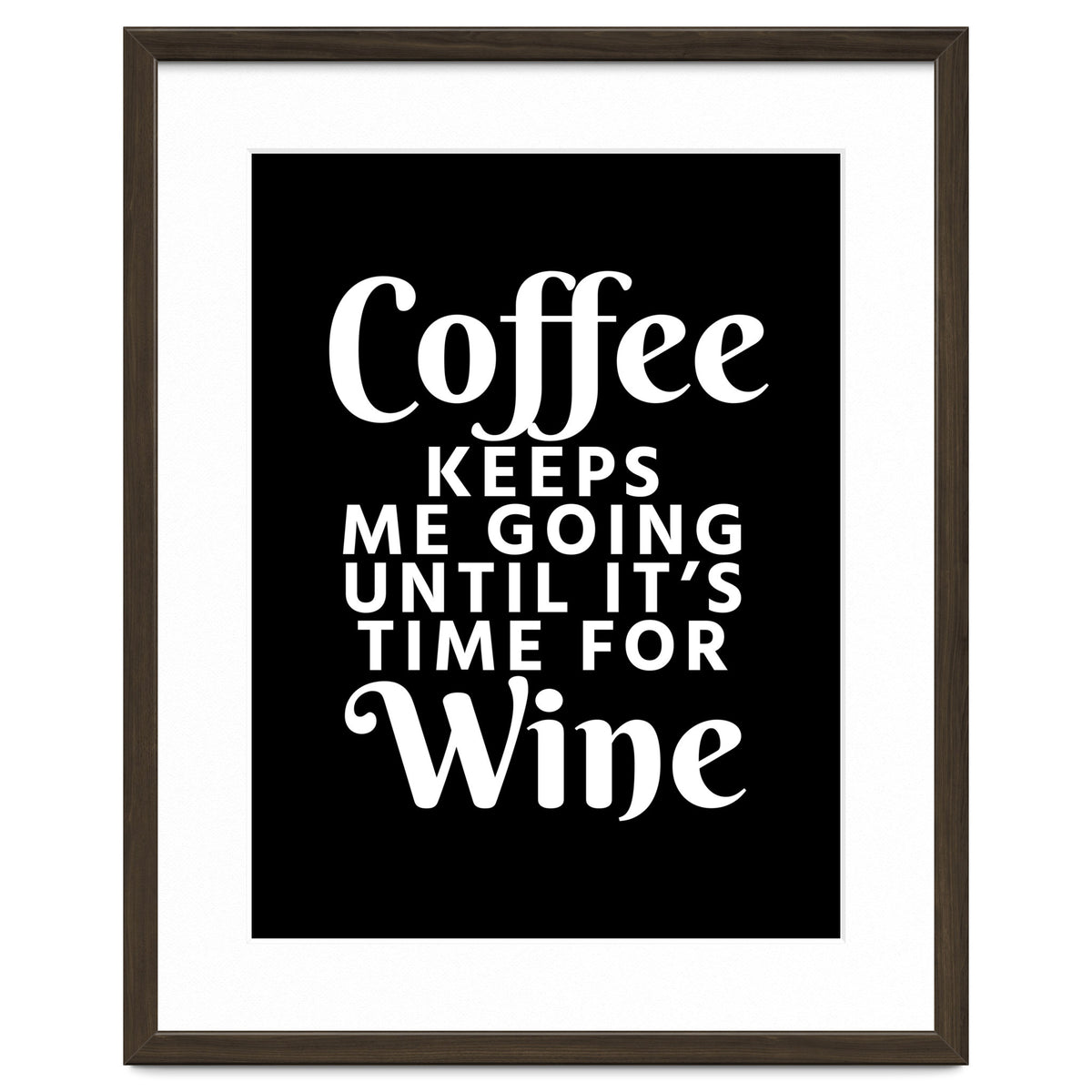Coffee Keeps Me Going Until It's Time For Wine Black