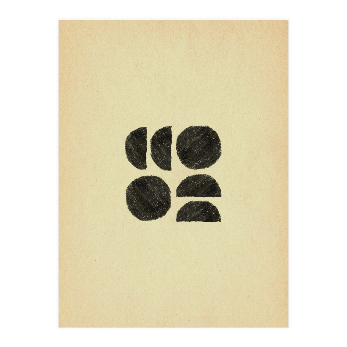 Abstract mid-century modern shapes (Print Only)