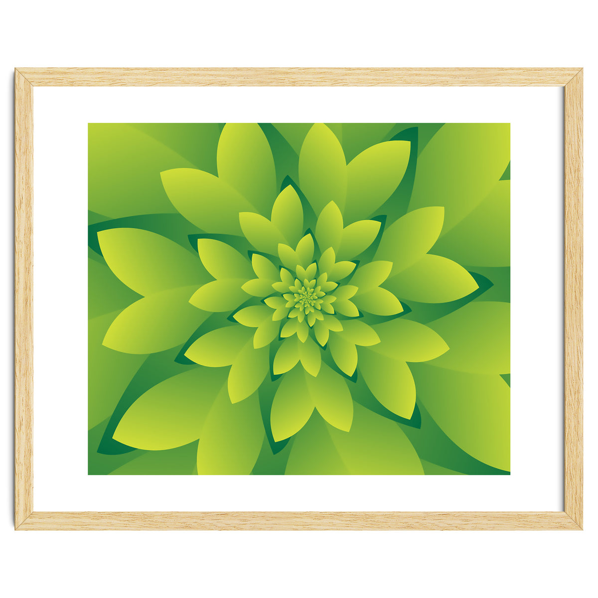 Abstract Green Floral Design 3D ART