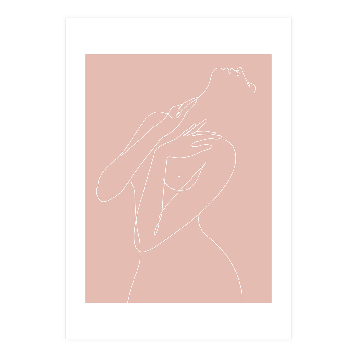 wake woman line-pink (Print Only)