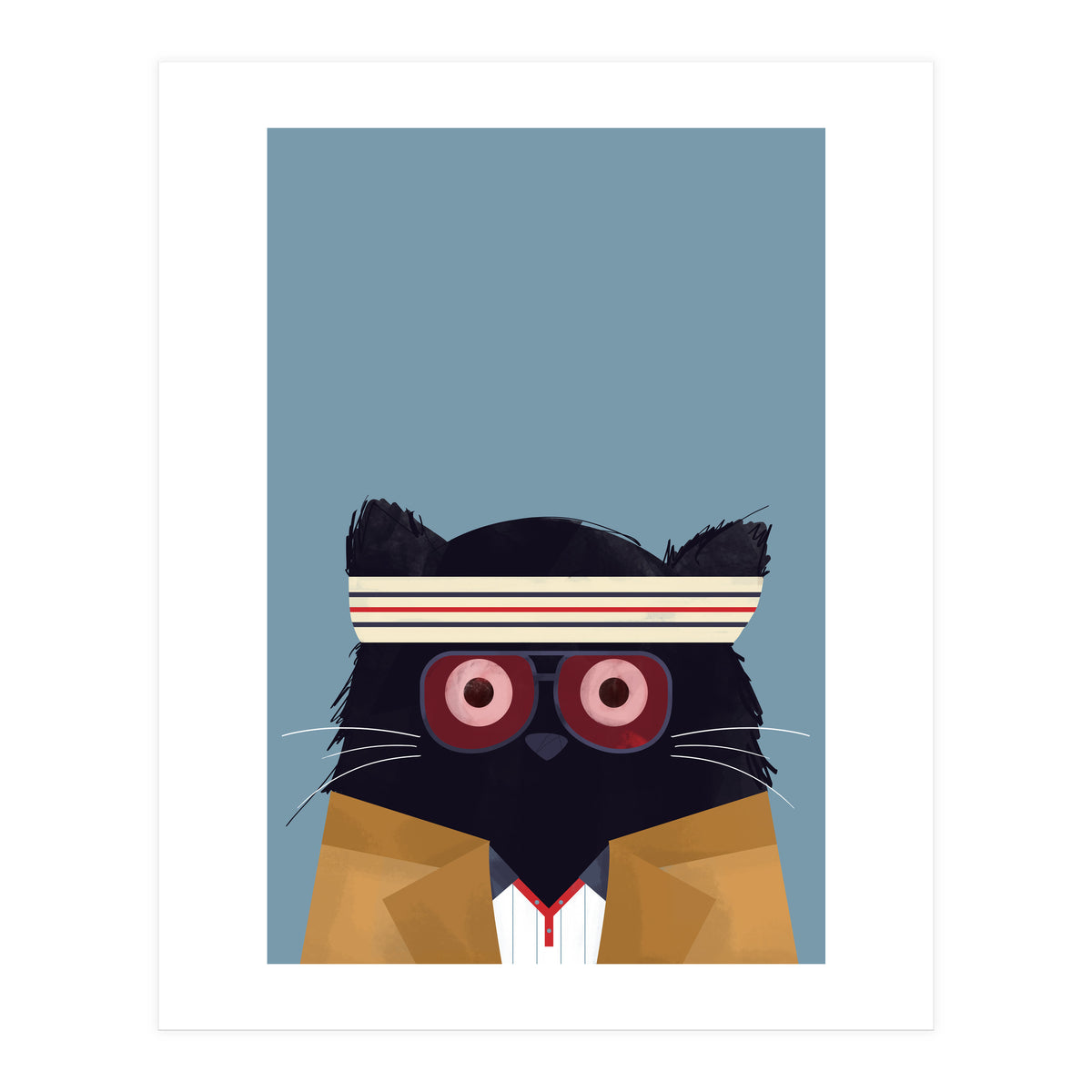 Doozal Cat Tenenbaum (Print Only)