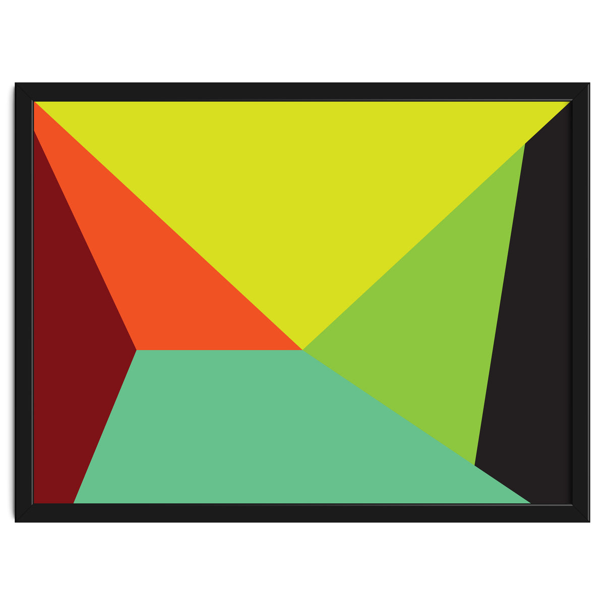 Geometric Shapes No. 31 -  yellow, orange & green