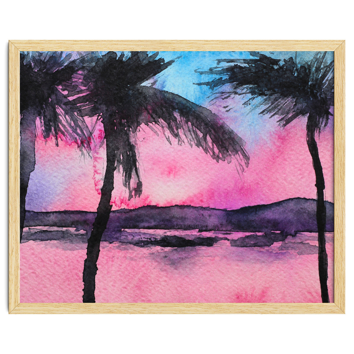 Tropical sunset || watercolor