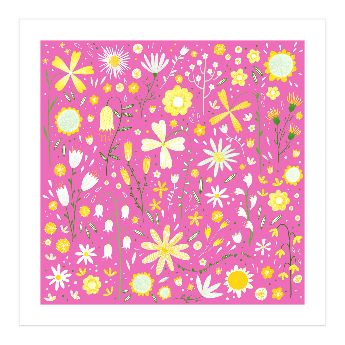 Fresh Flowers Pink (Print Only)