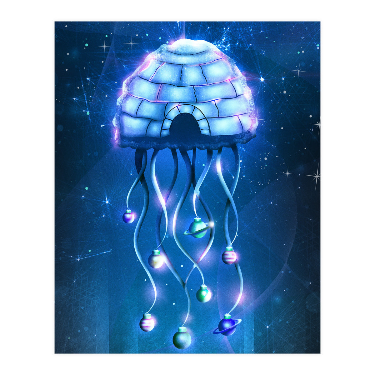Christmas Jellyfish (Print Only)