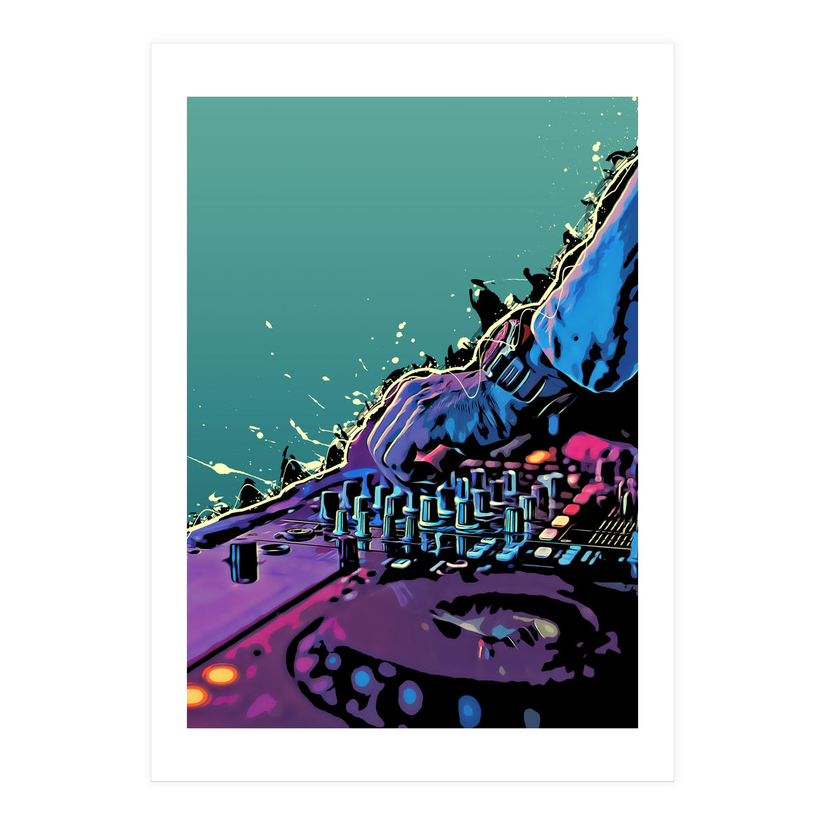 DJ music set #dj (Print Only)