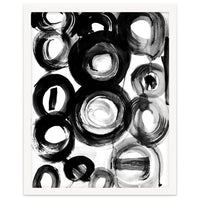 Black and White Ink Circles