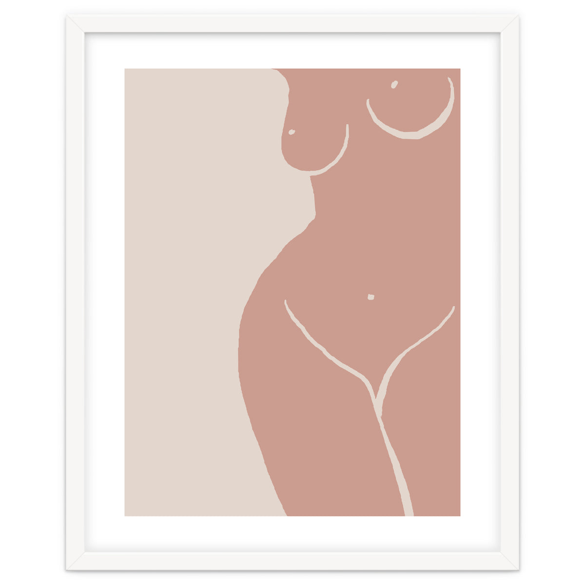 Female nude closeup line-a