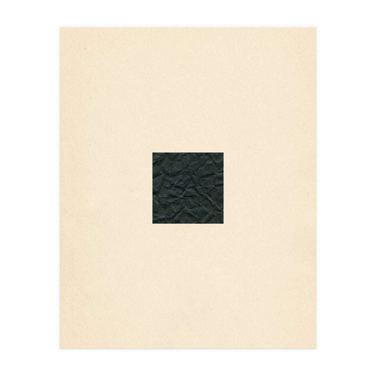 Minimal black square on beige (Print Only)