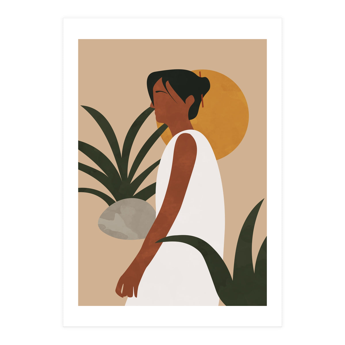 Botanical Woman - Abstract Boho (Print Only)