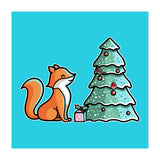 Cute Fox Christmas Tree (Print Only) thumbnail