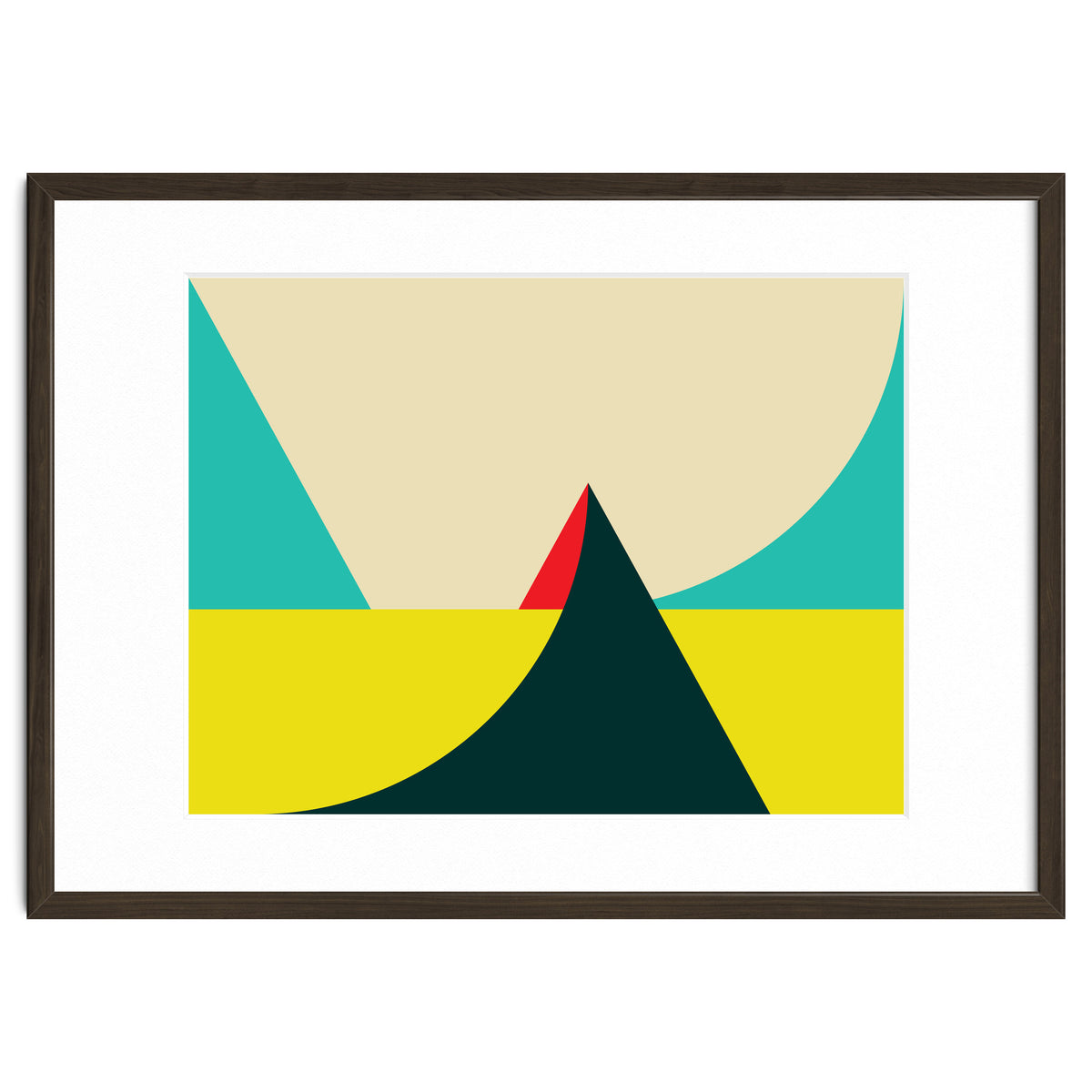 Geometric shapes No. 7 - yellow, turquoise, green & red