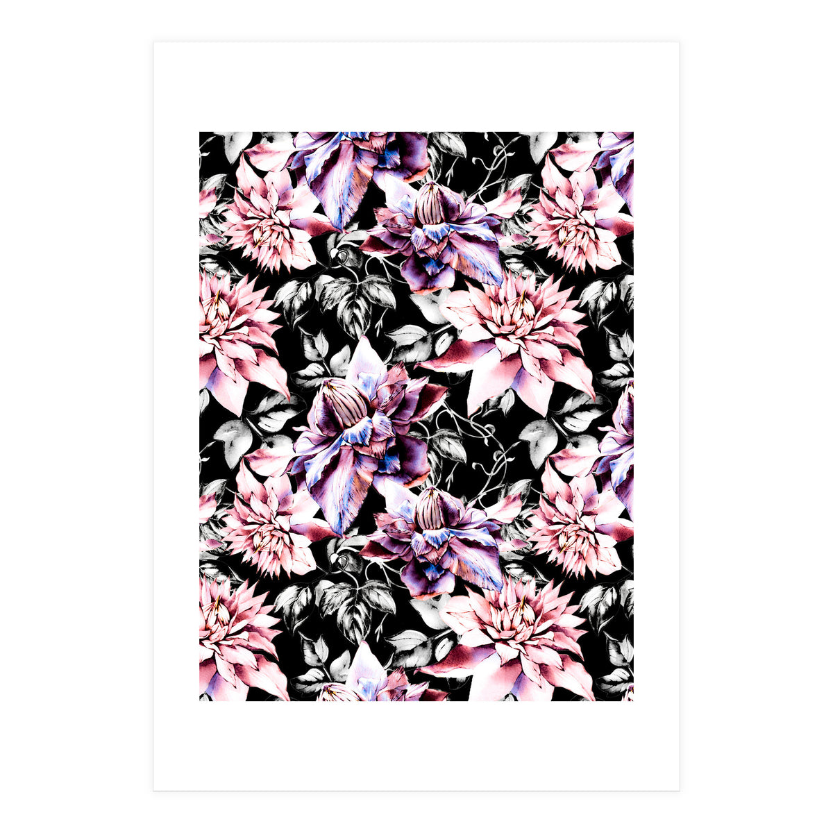 Pink bloom in the dark  (Print Only)