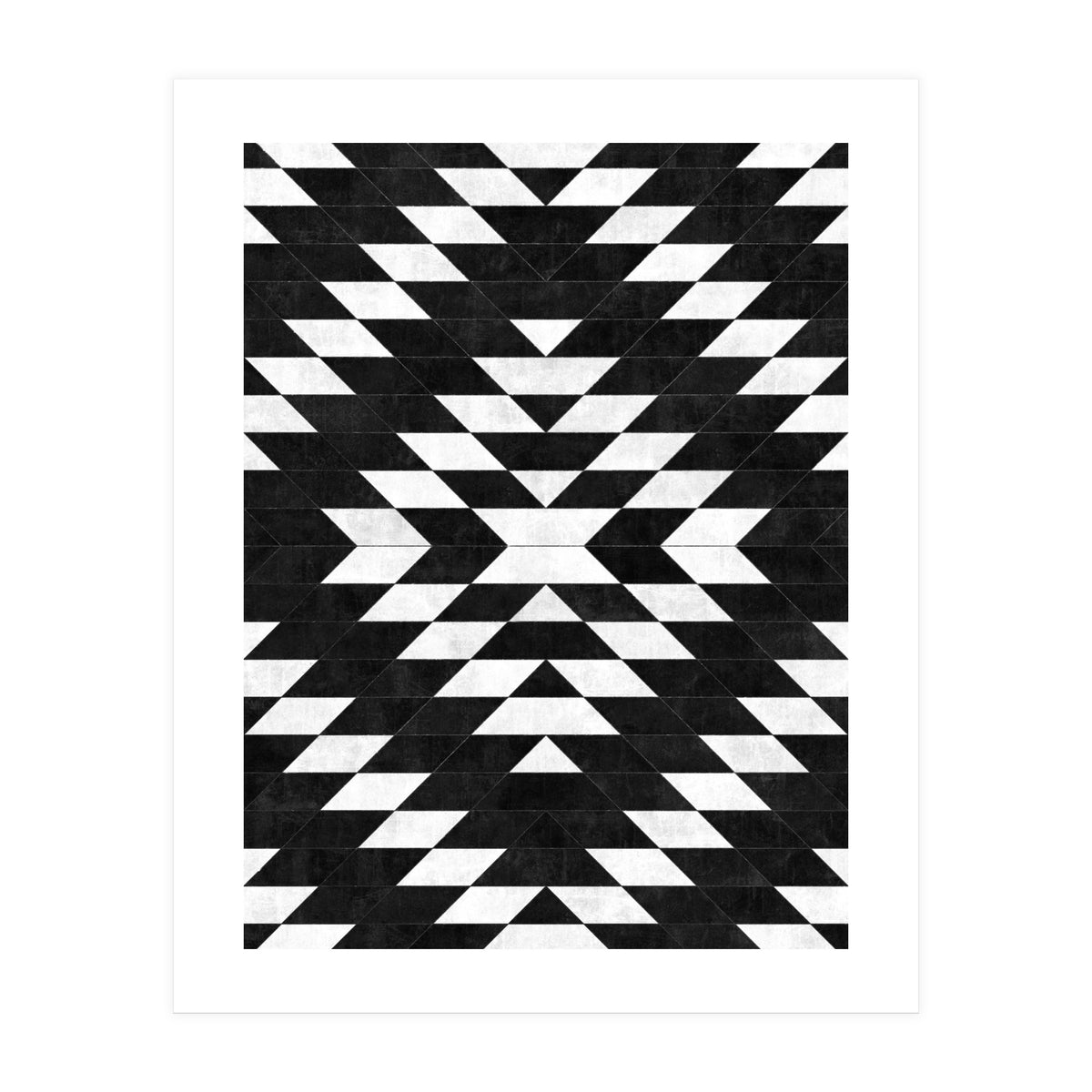 Urban Tribal Pattern No.14 - Aztec - Black Concrete (Print Only)