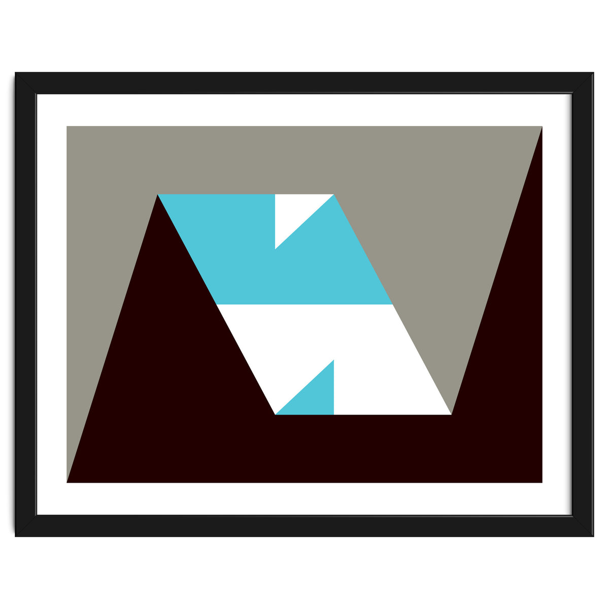 Geometric Shapes No. 48 - grey & blue