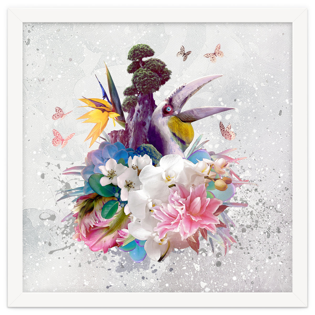 Floral Hornbill Grey