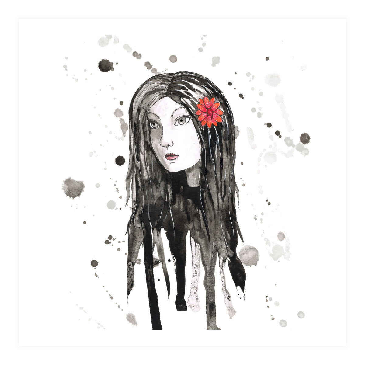 Wild dripping girl (Print Only)