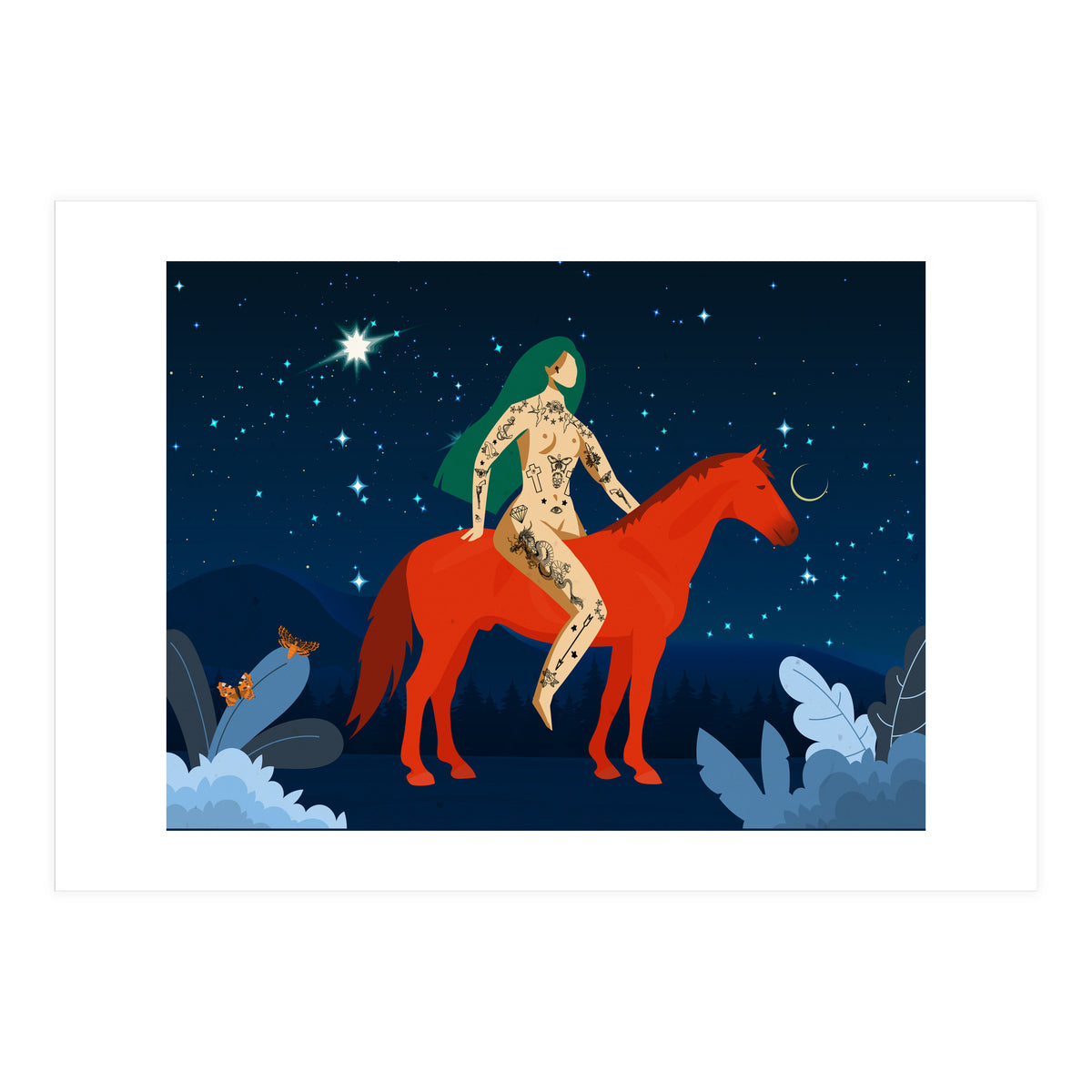 Riding My Red Horse (Print Only)