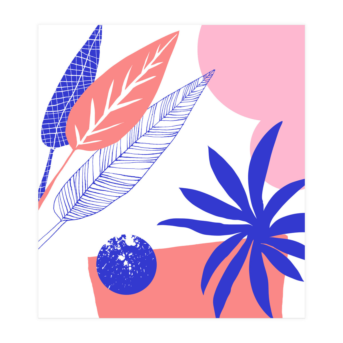 Blue And Pink (Print Only)