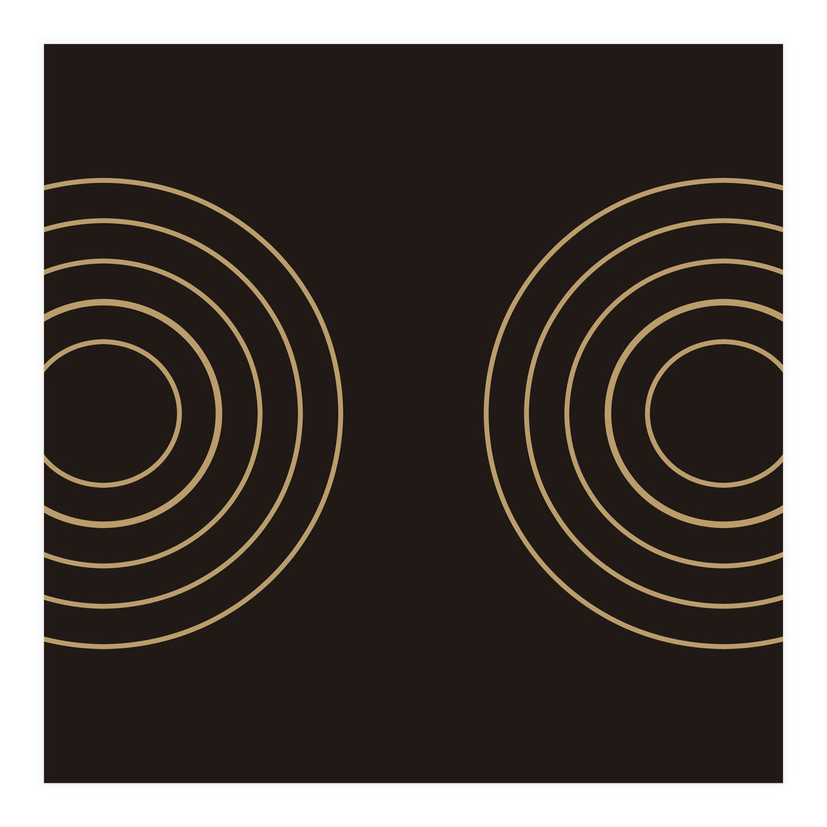 Golden circles | abstract minimal (Print Only)