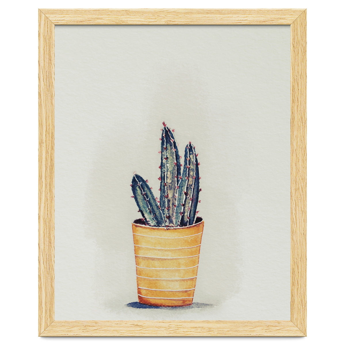 Cactus in yellow pot