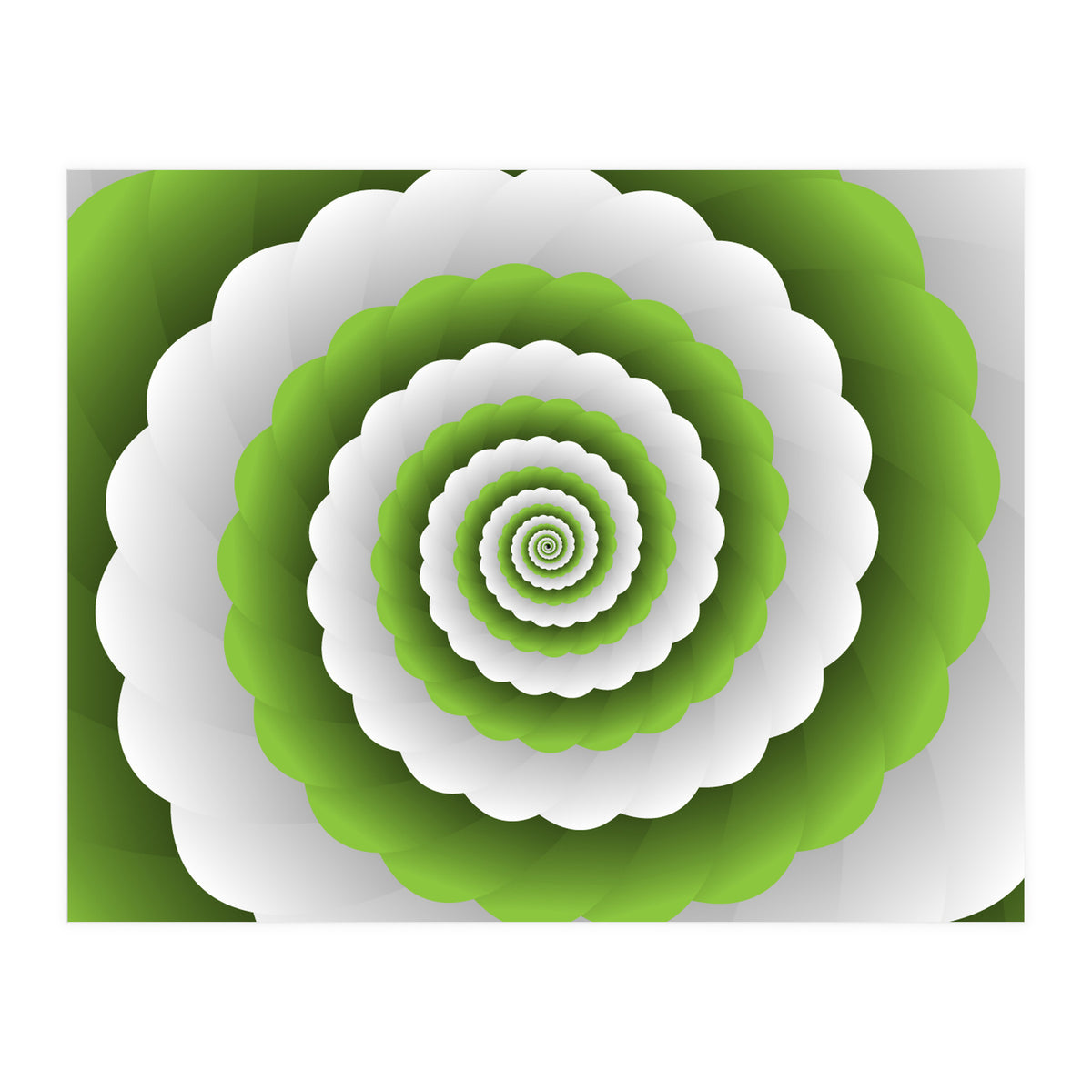 Green Modern Floral Interior Design Art (Print Only)