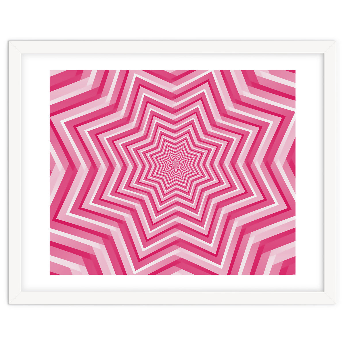 Abstract Pink Geometric Design Art