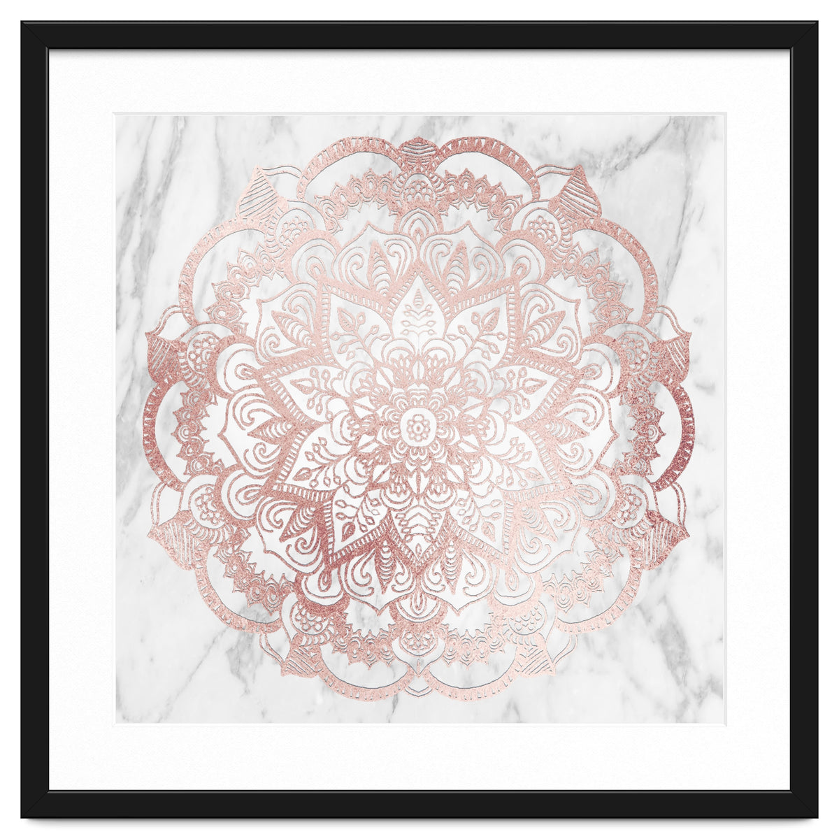 Rose Gold Mandala Star