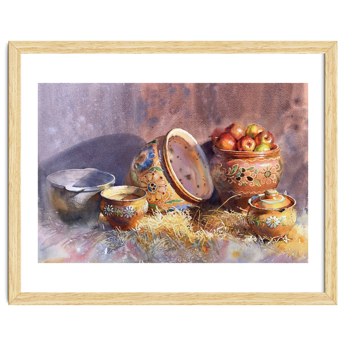 Sunny still life with straw