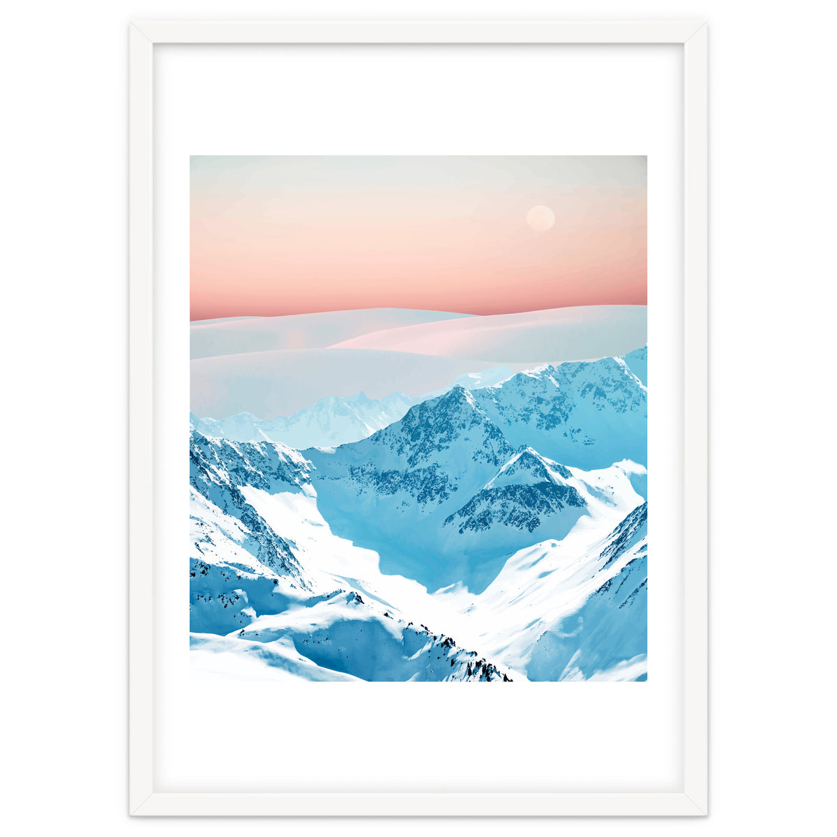 Snow & Blush Horizon