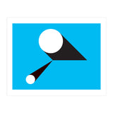 Geometric Shapes No. 46 - blue & black (Print Only) thumbnail