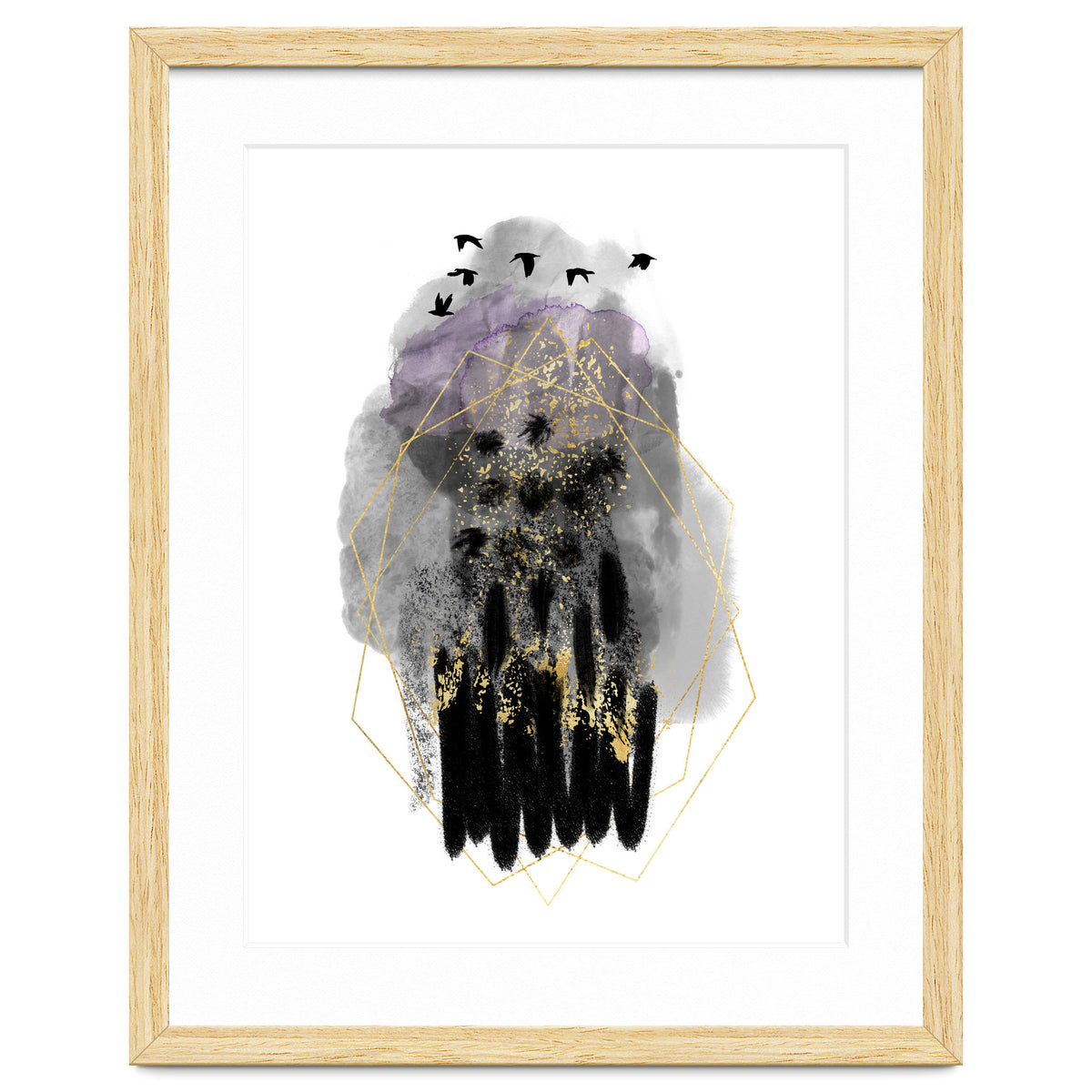 Abstract watercolour calm before the storm