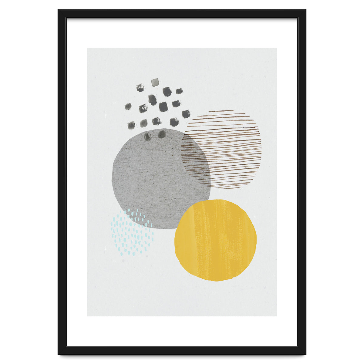 Abstract Mustard And Grey