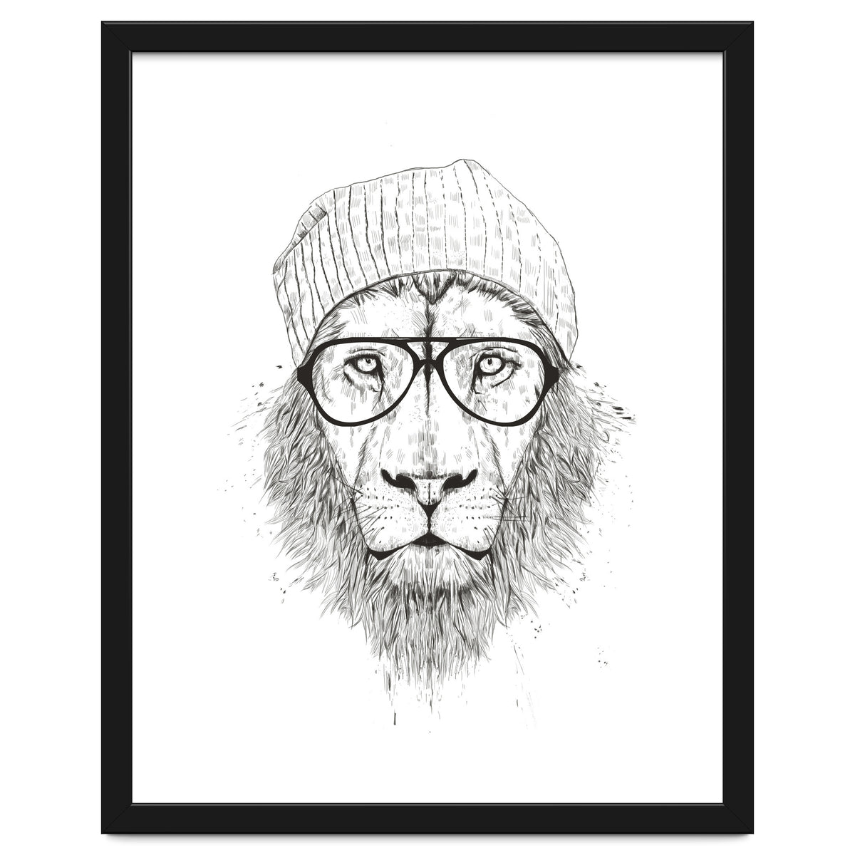 Cool Lion Bw
