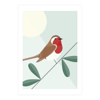 Mid Century Geometric Robin (Print Only)