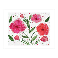 Cute whimsical floral illustration (Print Only)