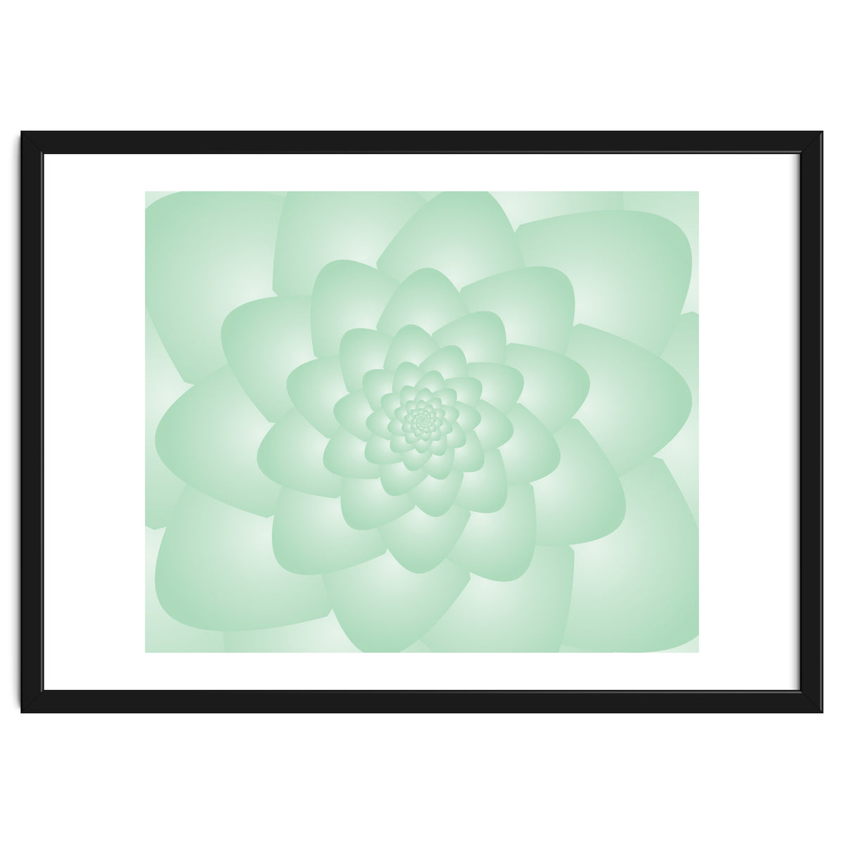 Pastel Colors Flower Pattern Set Green