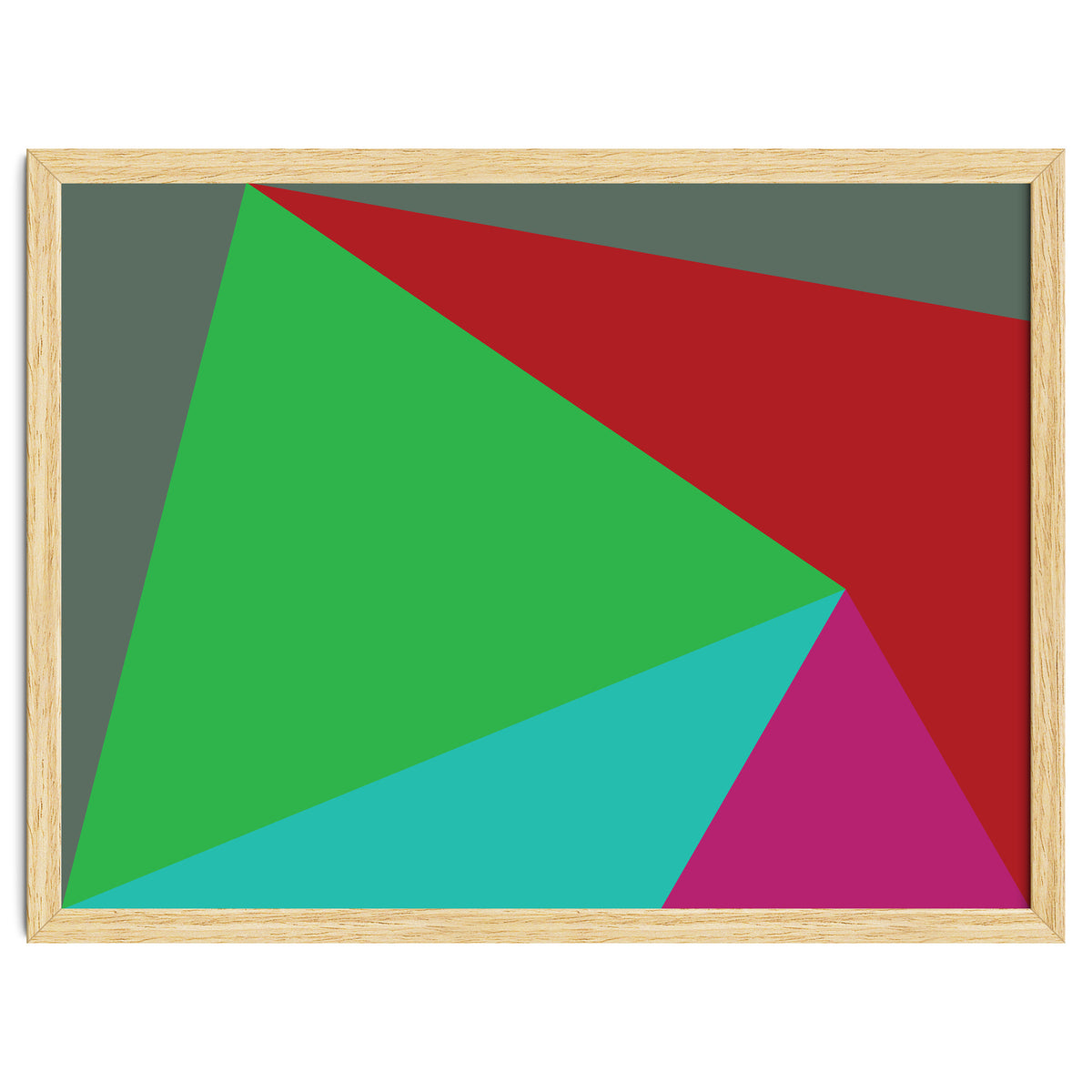 Geometric Shapes No. 19 -  green, magenta & blue