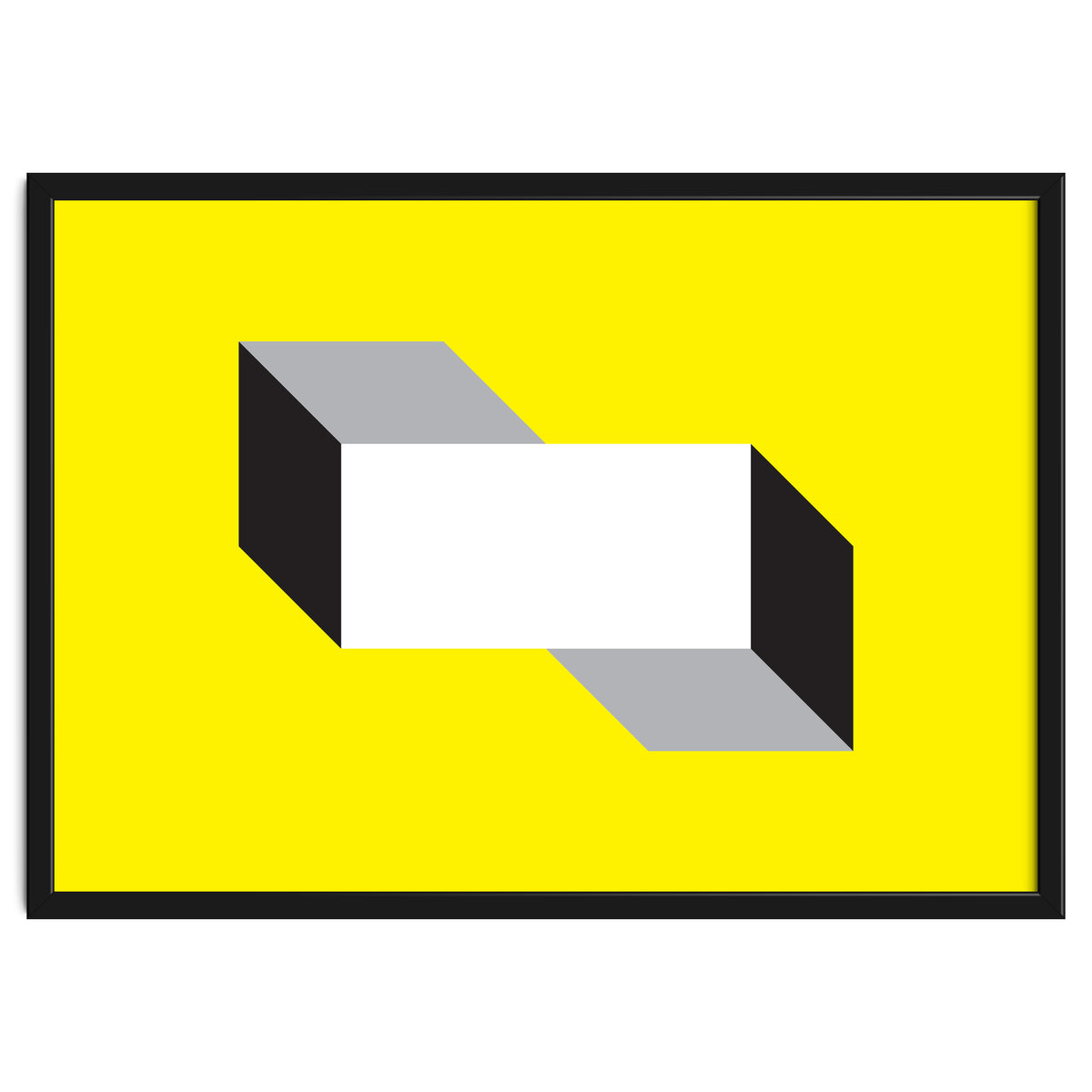 Geometric Shapes No. 50 - yellow, black & grey