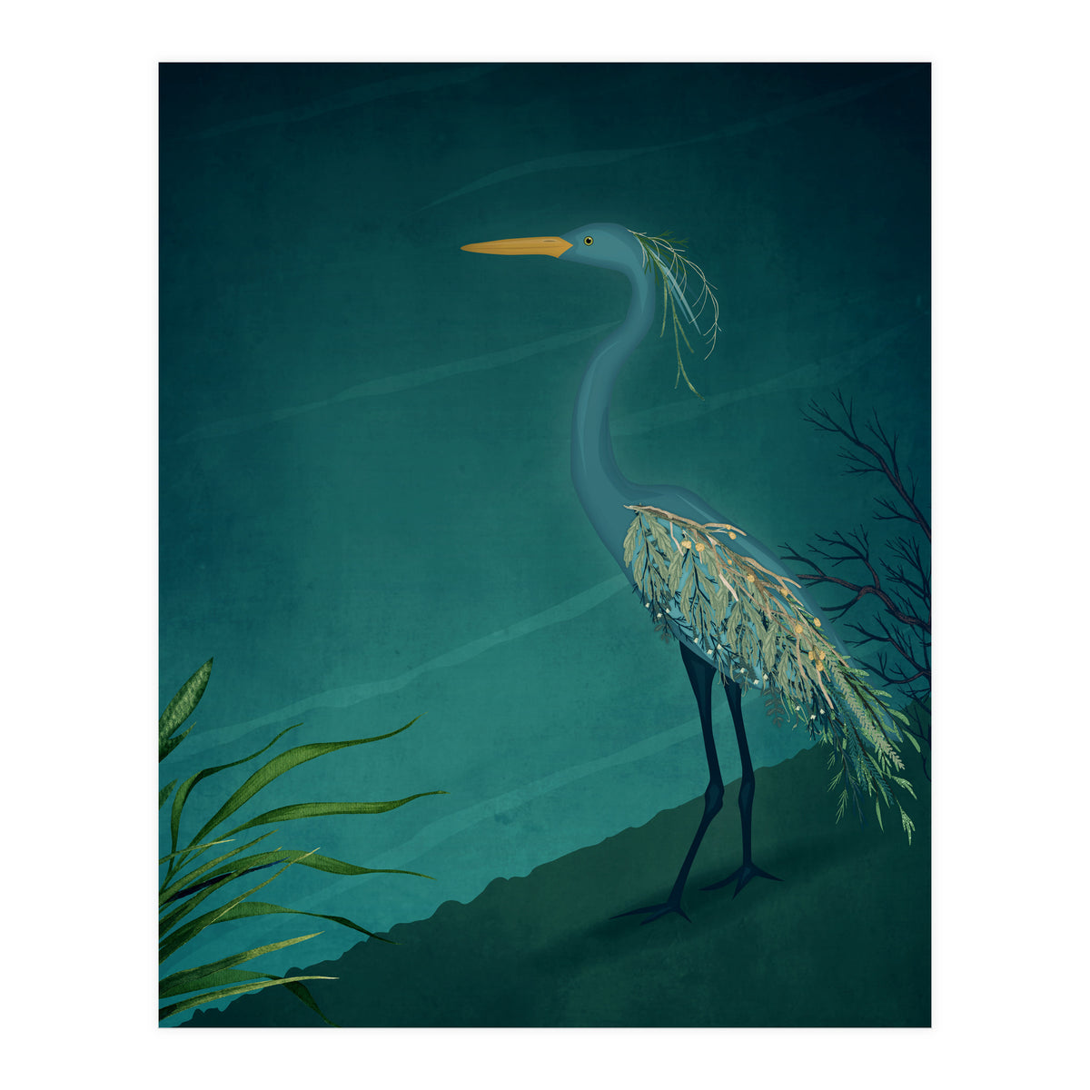 Camouflage:  The Crane (Print Only)