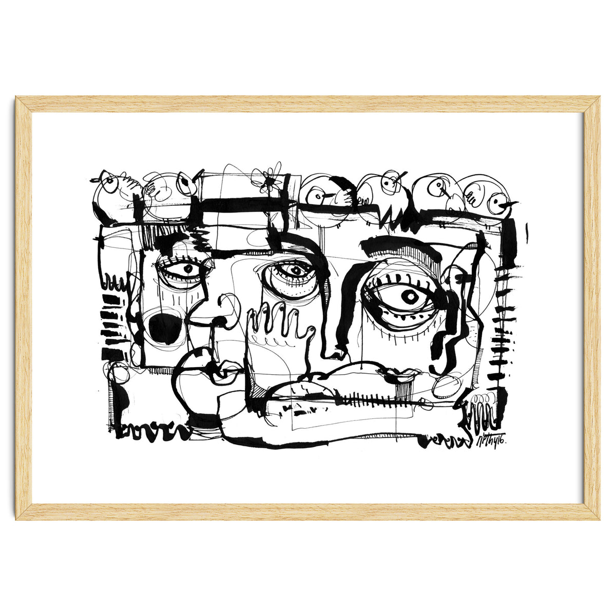 Birds on a Wire - b&w