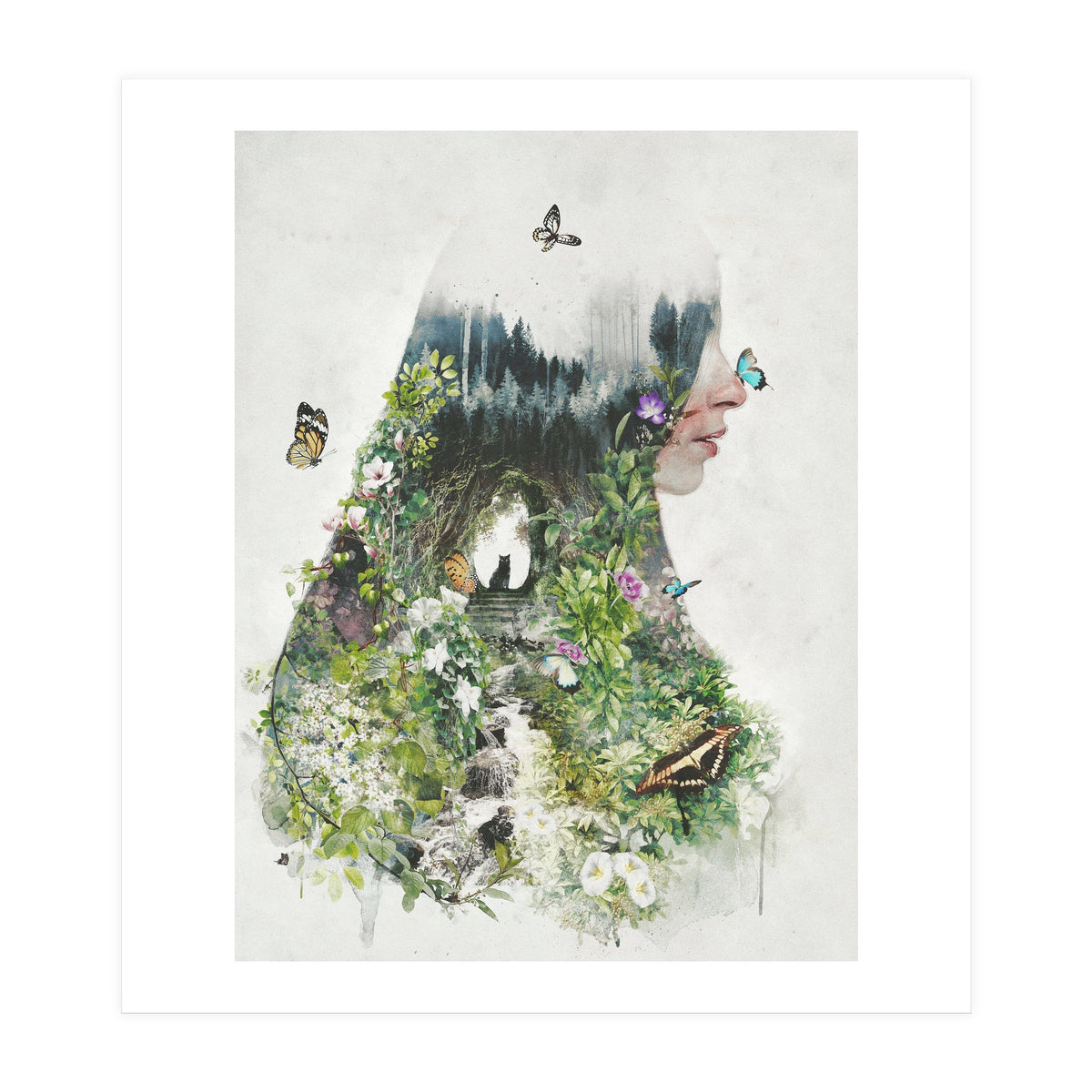 Cat in the Garden (Print Only)