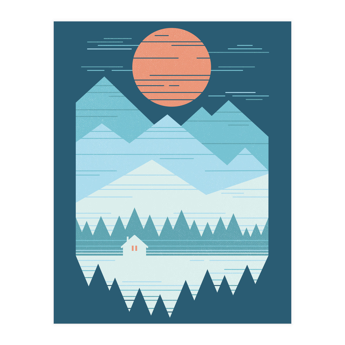 Cabin In The Snow (Print Only)