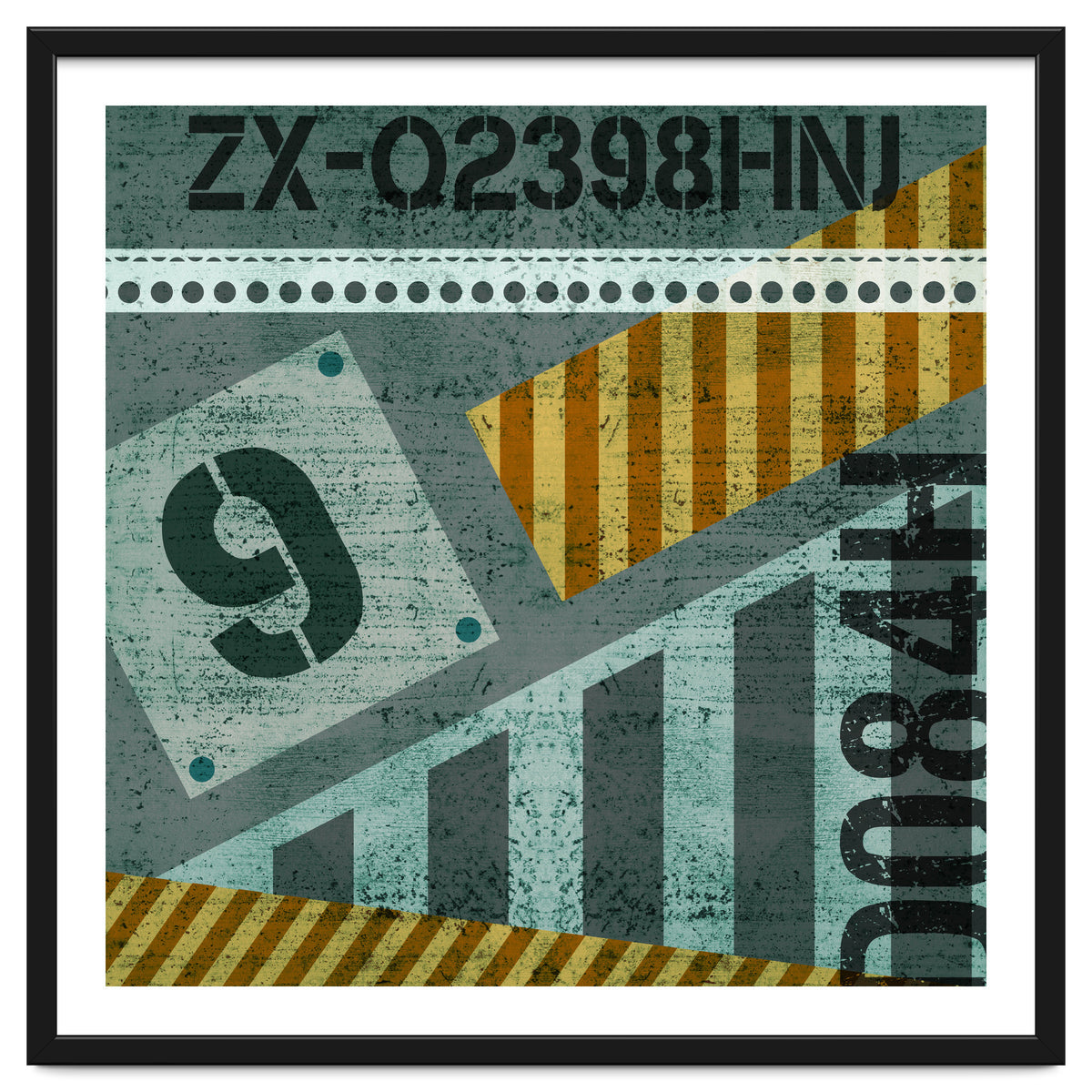 Abstract Industrial Slate And Stripes