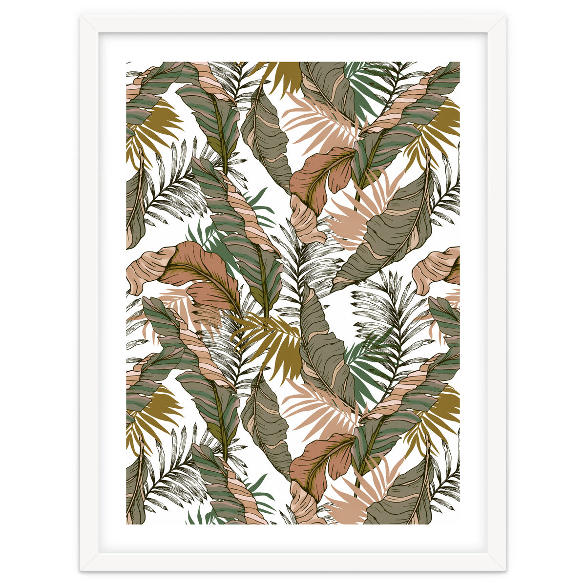 Drawing of wild tropical jungle I