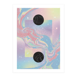 Pink Pastel Space Planet Yin Yang (Print Only) thumbnail