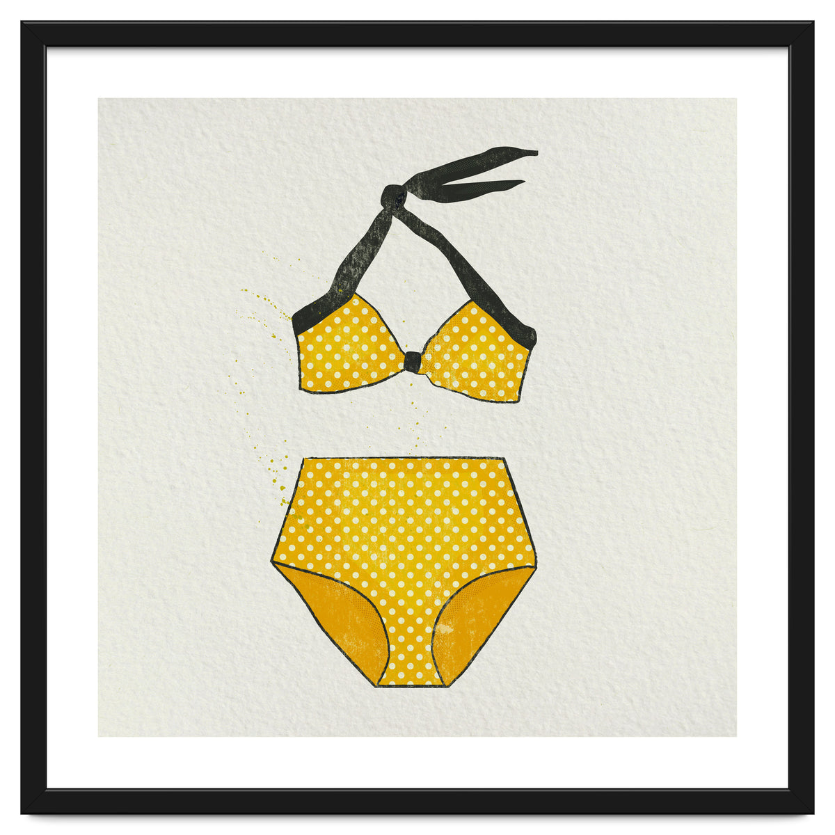 Yellow polka dot bikini